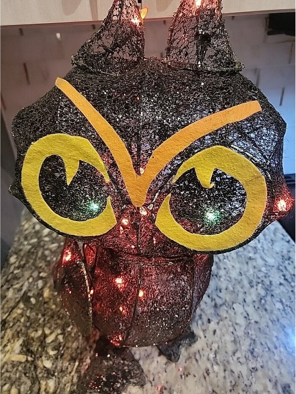 Vintage Halloween OWL Euc Extremely Rare Standing Light Up 18